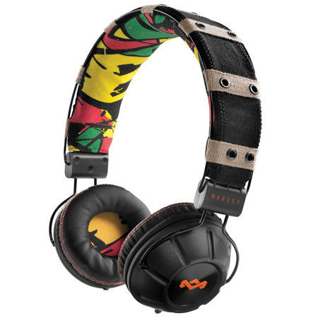House of Marley Soul Rebel On-Ear Headphones, Rasta