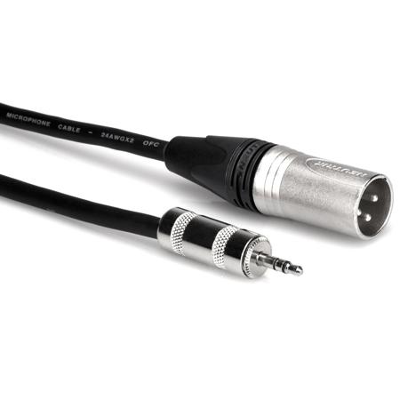Hosa Technology Camcorder Microphone Cable, 3.5mm TRS to Neutrik XLR3M, 1.5'