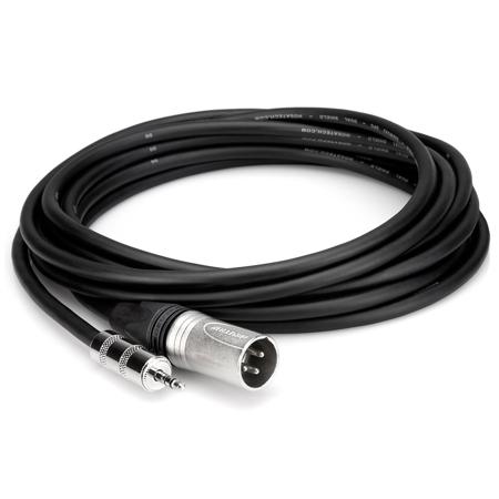 Hosa Technology Camcorder Microphone Cable, 3.5mm TRS to Neutrik XLR3M, 25'