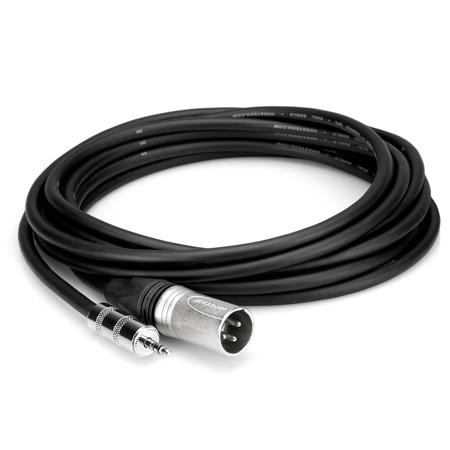 Hosa Technology 25' 3.5mm TRS to Neutrik XLR3M Unbalanced Camcorder Mic Cable