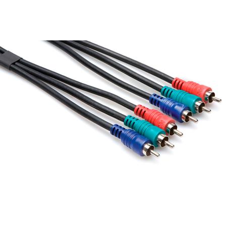 Hosa Technology Hosa 13.2ft Component Triplex Video Cable, 3 RCA Male