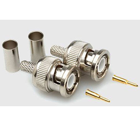 Hosa BNC In-Line Connectors, Crimp Type, 2 Pack, NBN-258 #NBN258