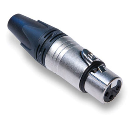 Hosa Technology Neutrik Female 3-Pin XLR Connector, Nickel Housing, Silver Contacts