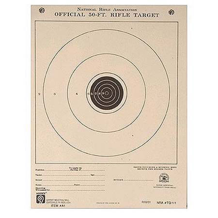 Hoppe's 100 Yard Small Bore Shooting Target Single Bull