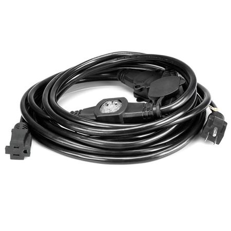 Power Distribution Cord, 6 x NEMA 5-15R to NEMA 5-15P, 12 AWG x 3 OFC, 50 ft