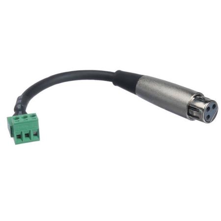 Hosa Technology XLR Female to 3-Pin Phoenix Male 6" Low-Voltage Adaptor