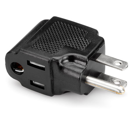 Hosa Technology NEMA 5-15R to NEMA 5-15P Right-Angle Power Adapter