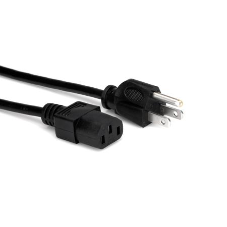 Hosa Technology Hosa 1.5' IEC C13 to NEMA 5-15P Extension Cable, 18 Gauge