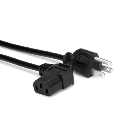 Hosa Technology Hosa 3' Right-Angle IEC C13 to NEMA 5-15P Power Cord
