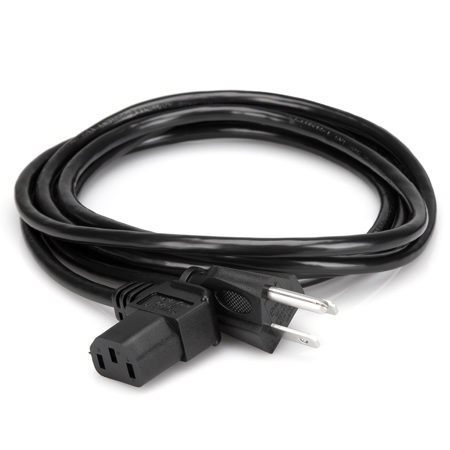 Hosa Technology 8' Right-Angle IEC C13 to NEMA 5-15P Power Cord