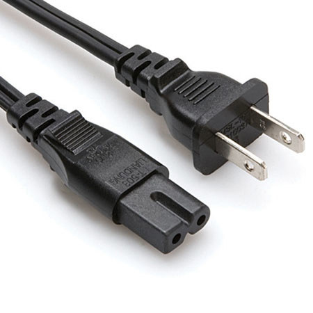 Hosa Technology Hosa 8' IEC C7 Polarized to NEMA 1-15P Power Cord