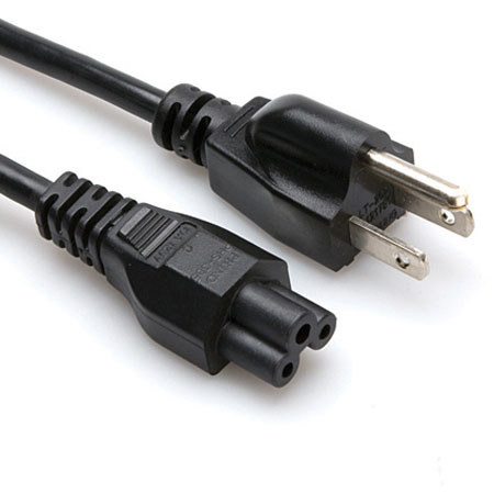 Hosa 8' IEC C5 to NEMA 5-15P Power Cord