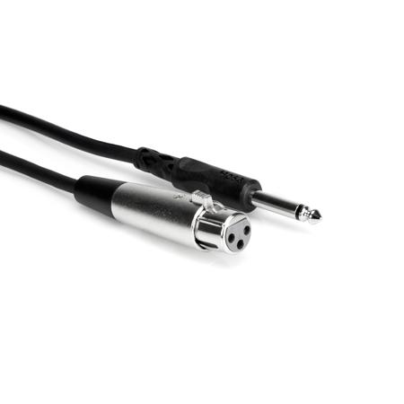 Hosa 20' Unbalanced 3-Pin XLR Female to Mono 1/4" Male Audio Cable #PXF120