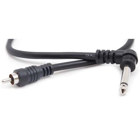 Hosa 5ft RCA - 1/4in Phone Right Angle Male Audio Cable