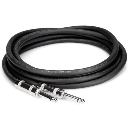 Hosa SKJ-600 Series 1/4" TS Male to 1/4" TS Male Speaker Cable, 10'