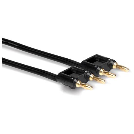 Hosa Technology 30' Dual Banana Male to Same Speaker Cable, Black Zip Jacket
