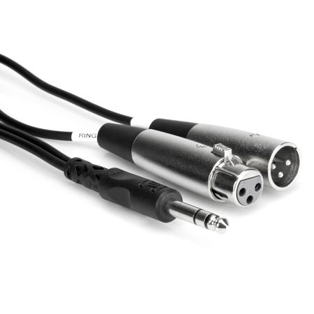 Hosa Technology Hosa13.2ft Insert Y-Cable, 1/4in Male - XLR Gender