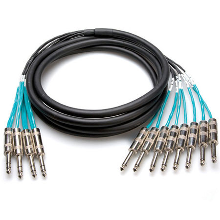 Hosa 3m (9.84') Pro Insert Snake, Serviceable 1/4" TRS to Dual 1/4" TS