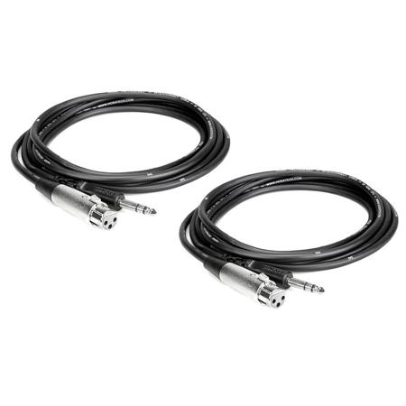 Hosa Technology 2x Balanced 3 Pin XLR Female to Stereo (TRS) 1/4" Male Audio Interconnect Cable 20'
