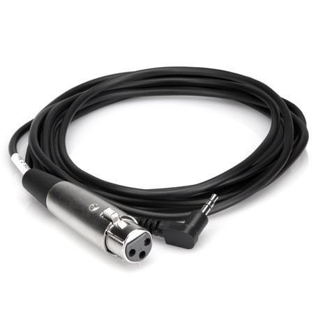 Hosa Technology XVM101F Stereo Mini 3.5mm Stereo Angled Male to 3-Pin XLR Female Cable - 1'