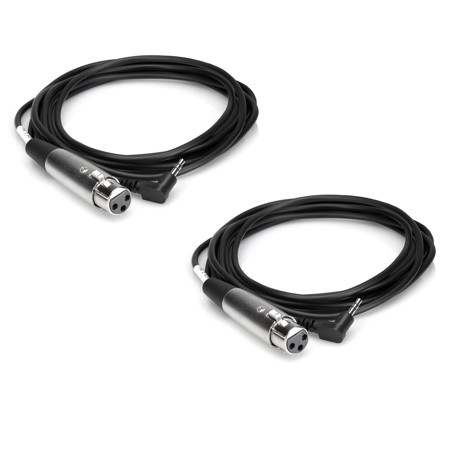 Hosa Technology 2x XVM-110F Stereo Mini 3.5 Angled Male to 3-Pin XLR Female Cable - 10'
