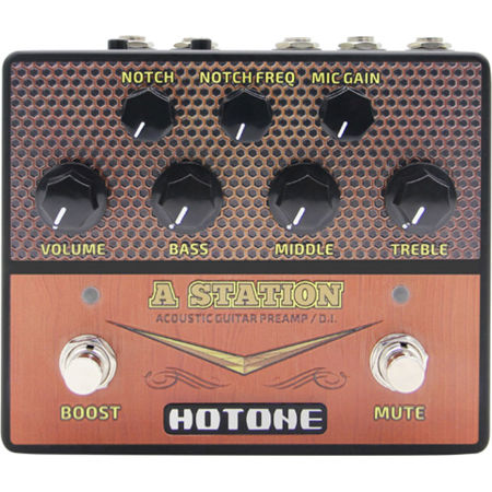Hotone Performer Series A Station Acoustic Guitar & Microphone Preamp with D.I.
