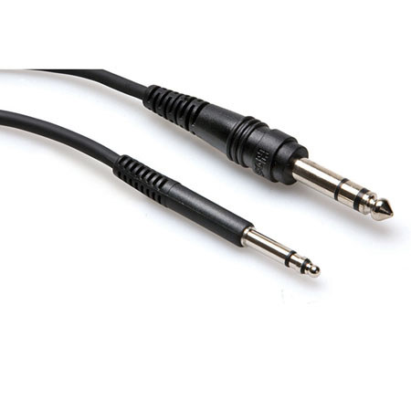 Hosa 1/4" Stereo TRS Male Phone to TT Male Bantam Cable, 3'