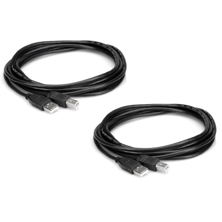 Hosa Technology 2x 15' USB 2.0 "A" Male to "B" Male Universal Serial Bus Cable