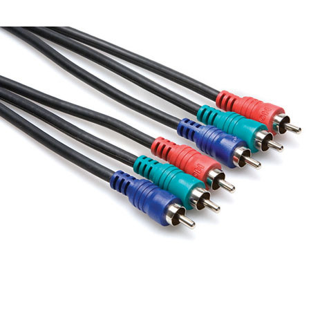 Hosa Technology Hosa Triple RCA to Same Component Video Cable, 1.6'/0.5m