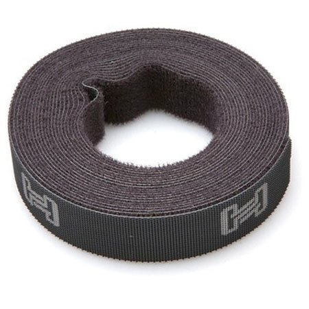 Hosa 100 Piece Bulk Pack of 8" Hook & Loop Plain Black Cable Wraps #WTI148BULK