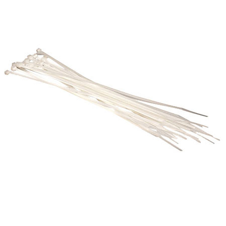 Hosa Technology Hosa 20 Piece Pack of 8in White Plastic Wire Ties