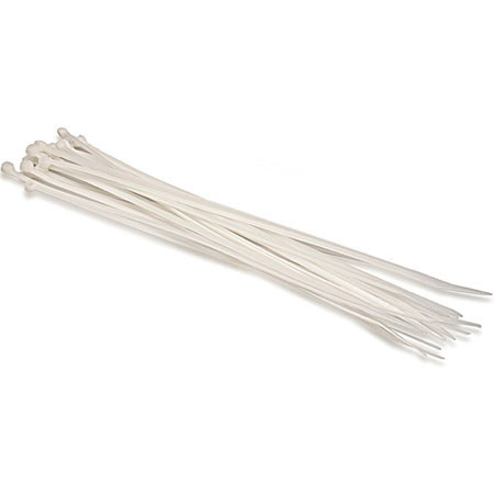 Hosa Technology Hosa 20 Piece Pack of 12in White Plastic Wire Ties