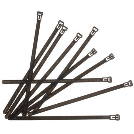 Hosa Technology Hosa 10 Piece Pack of 8in Black Plastic Wire Ties
