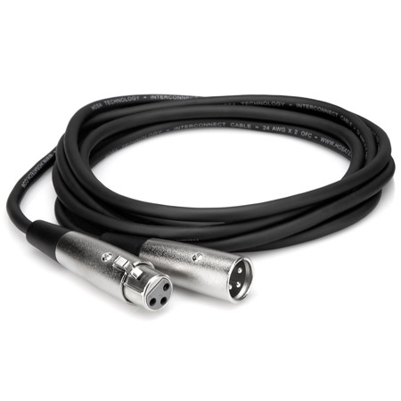 Hosa Technology 2' 3-Pin Straight XLR Male to Straight XLR Female Balanced Audio Interconnect Cable