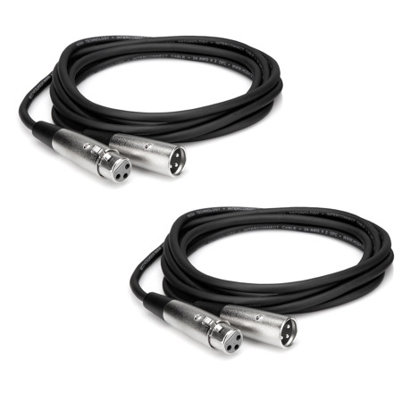 Hosa Technology Hosa 2x Balanced Interconnect XLR3F to XLR3M Cable, 10'/3.04m
