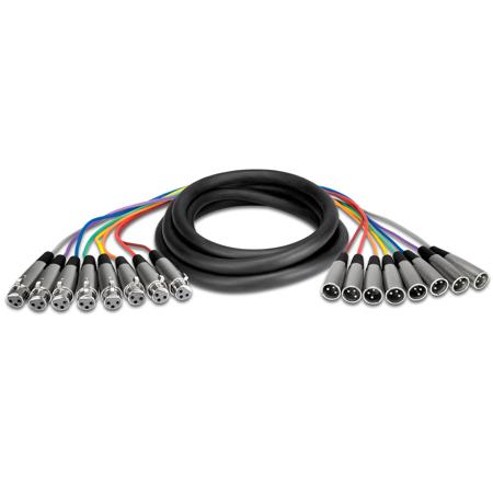 Hosa 9.84'/3m 8-Channel Male XLR to Female XLR Balanced Snake Cable
