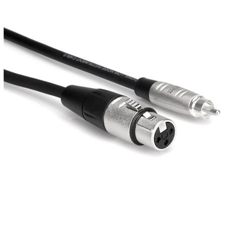 Hosa Technology Hosa 10Ft 3 Pin XLR Female - RCA Male Cable(Metal Ends)