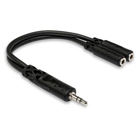 Hosa Technology 6" Stereo 3.5mm Male to Two Stereo 3.5mm Female Y-Cable