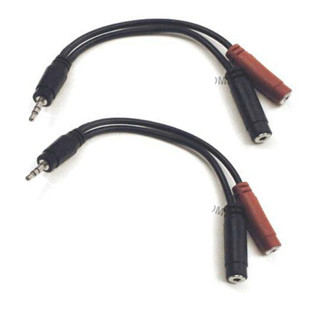 Hosa Technology 2x Stereo 3.5mm Male to Two Mono 3.5mm Female Y-Cable 6"