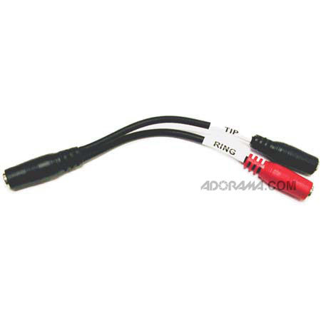 Hosa 6in Stereo 3.5mm Female - Two Mono Female Y-Cable