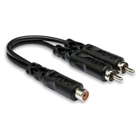 Hosa Technology 6" RCA Female to Two Male Y-Cable