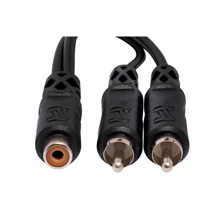 Hosa Technology Hosa 6in RCA Female to Two RCA Male Y-Cable