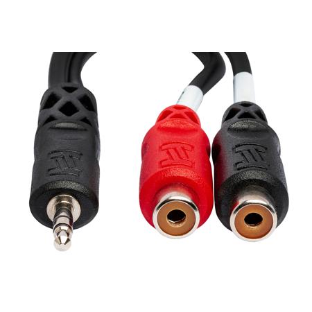 Hosa Technology Hosa 6in Stereo 3.5mm Male to Two RCA Female Y-Cable