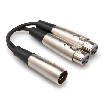 Hosa Technology Hosa 18" XLR Male to Dual XLR Female Audio Y Cable