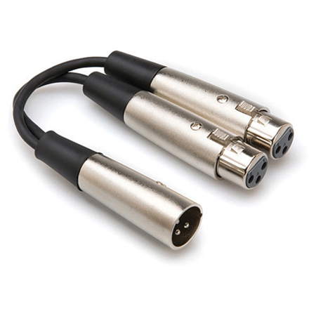 Hosa Technology Hosa 6in 3 Pin XLR Male to 2 XLR Female Y-Cable