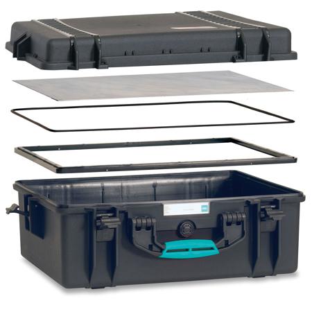 HPRC 2500E Resin Hard Case without Foam, Black with Blue Handle