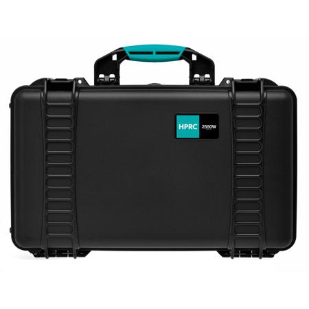 HPRC 2550WSS Wheeled Resin Hard Case with Second Skin, Black with Blue Handle
