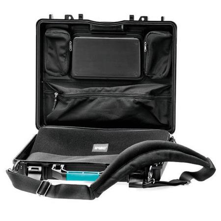 HPRC 2580ADV Resin Hard Case with 15" Laptop Bag, Black with Red Handle