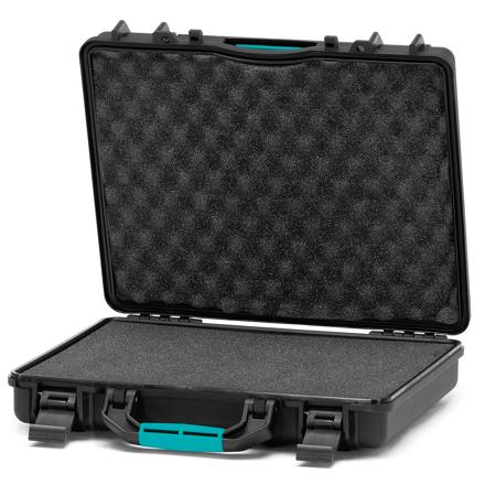 HPRC 2580CUB Resin Empty Hard Case with Cubed Foam, Black with Blue Handle