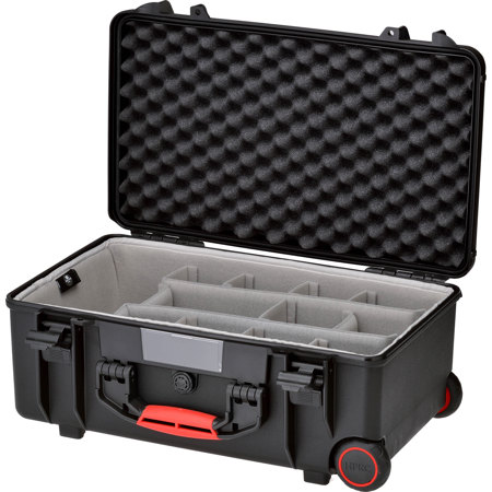 HPRC 2550 Water-Resistant Hard Case with Second Skin and Built-In Wheels, Black